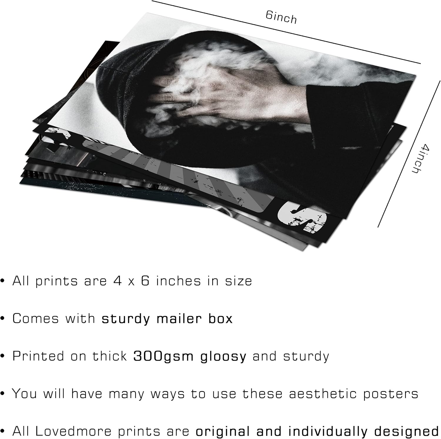 Photo Collage Kit Gloomy for Wall, 100 Pictures Black and White Aesthetic Posters for Wall Decor | Dark Academia Retro Decor for Bar