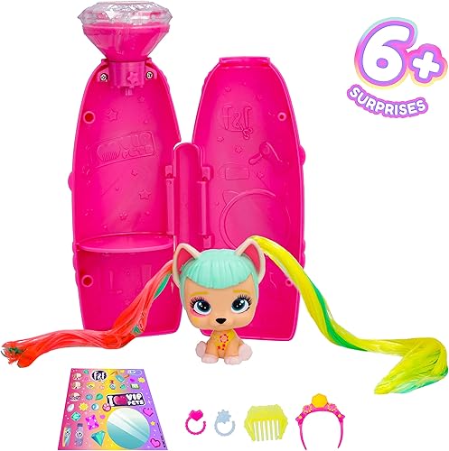 Miniatura 3 de VIP Pets Mini Fans Glam Gems Paquete de 2 - Incluye mascotas VIP y 6 accesorios sorpresa  Niños a partir de 3 años