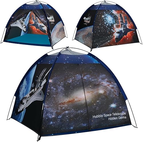 Tienda de campaña para niños y niñas, transbordador espacial Atlantis con cúpula Hubble para regalo para niños, tienda de campaña desplegable para