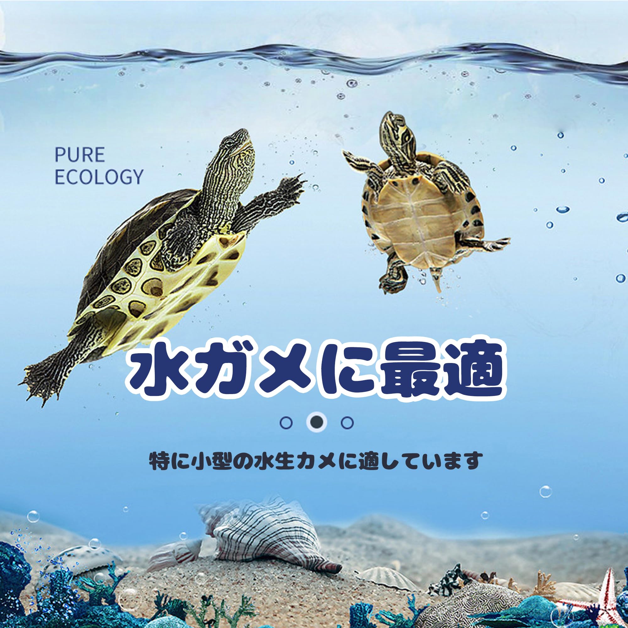 Amazon | 29*19*19cm 水亀 水槽 小型水ガメに適しています 亀