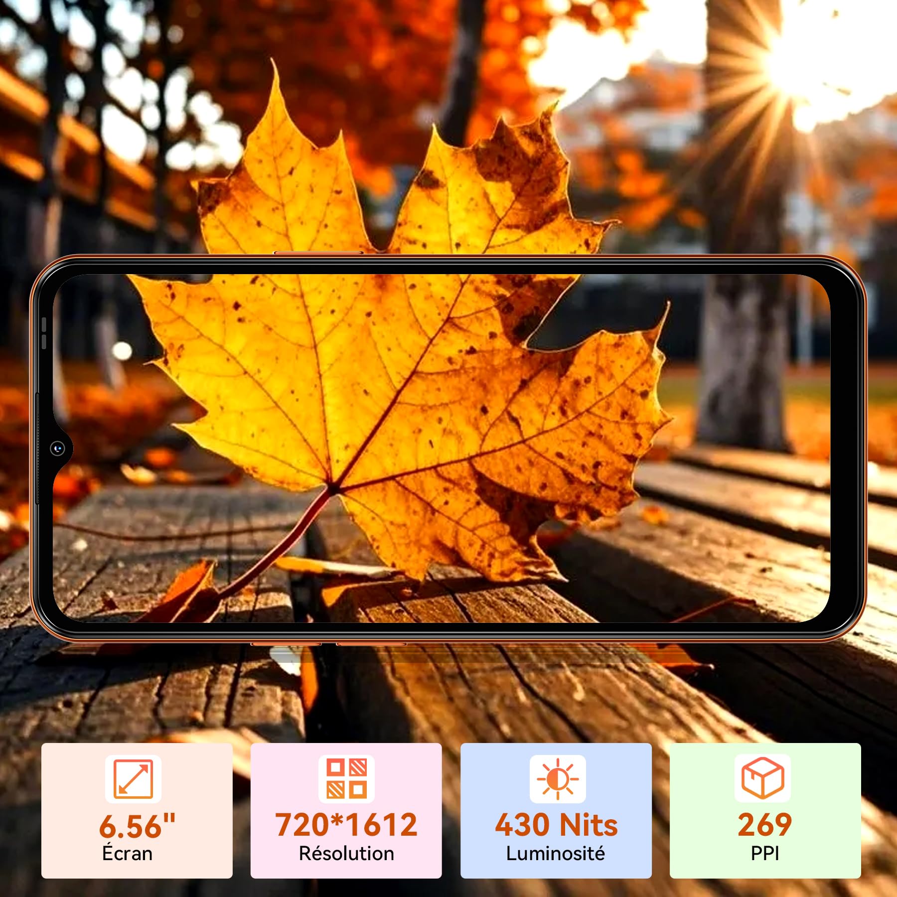 Blackview Wave 7C Android 16 Téléphone Portable 32MP+13MP, 16Go+128Go/2To | 6.56" Smartphone Pas Cher 4G Dual SIM, 5000mAh, Téléphone WiFi 5G/GPS/IP54/3 Card Slots/3.5mm/FM/3Ans Garantie