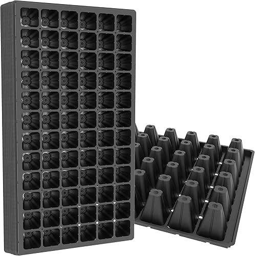 Gardzen 10 Pack 72 Cell Seed Starter Trays, 1.75" Deep