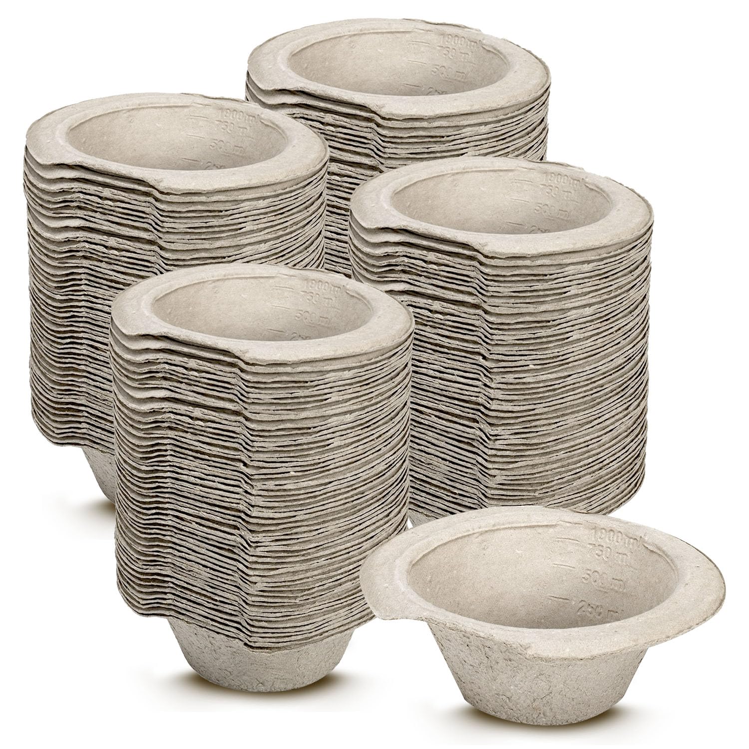 Farla Medical MediRange Sick Bowl Pack of 200 - Premium 1000ml Disposable Paper Bowls - Durable Pulp Board Construction - Strong Leak-Resistant Design, for Medical and Home Use