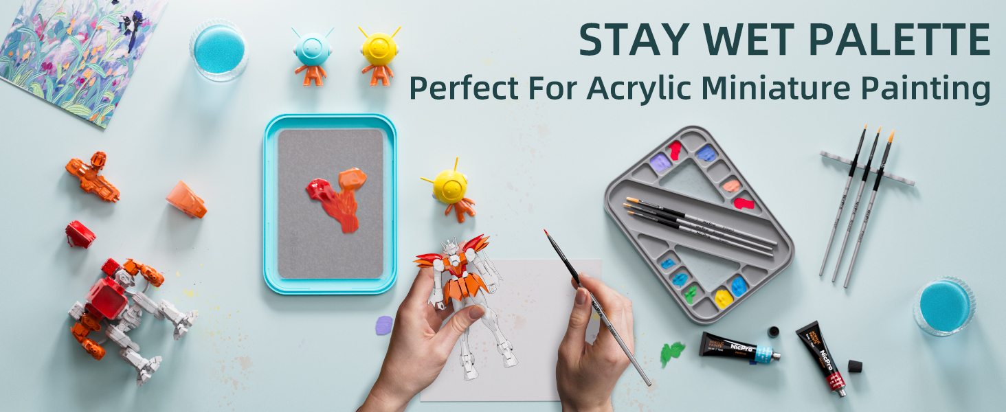 100 Fogli Carta Per Tavolozza Bagnata Nicpro | Ricarica Per Miniature E Modelli | Mantiene Vernici Umide - Foto 8