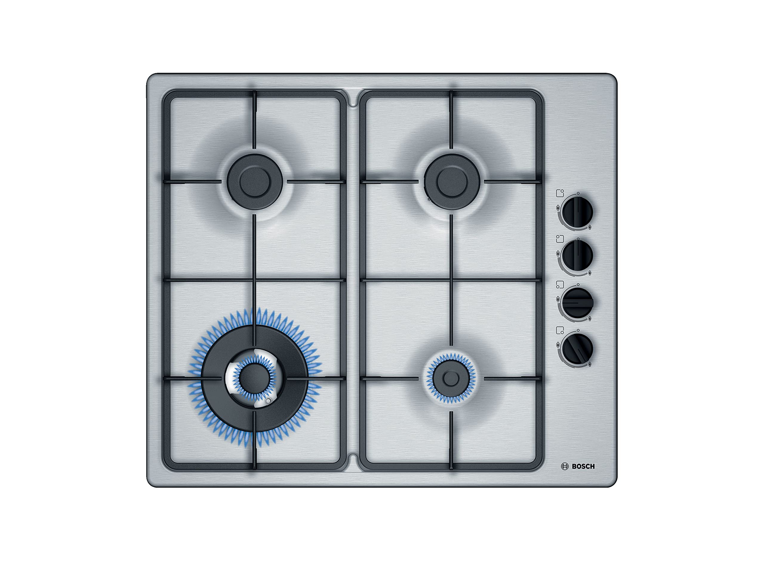 Bosch PBH6B5B60 Gas hob, 60 cm, Stainless steel, Serie 2, Built in