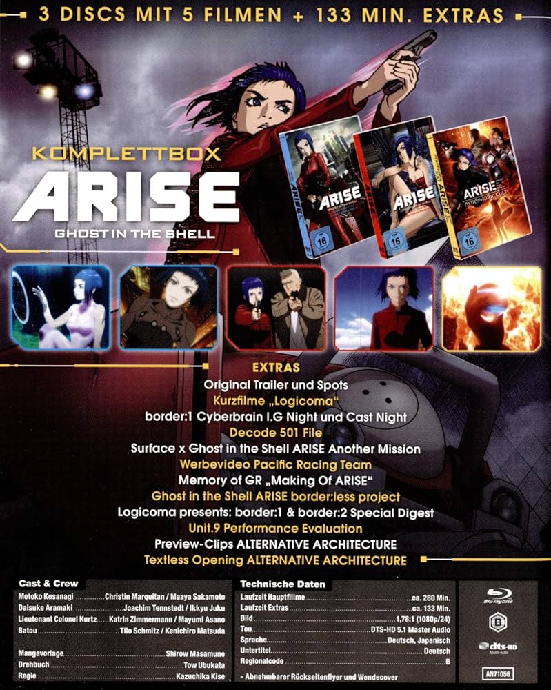 Ghost in the Shell - ARISE - Komplettbox [Blu-ray]: Amazon