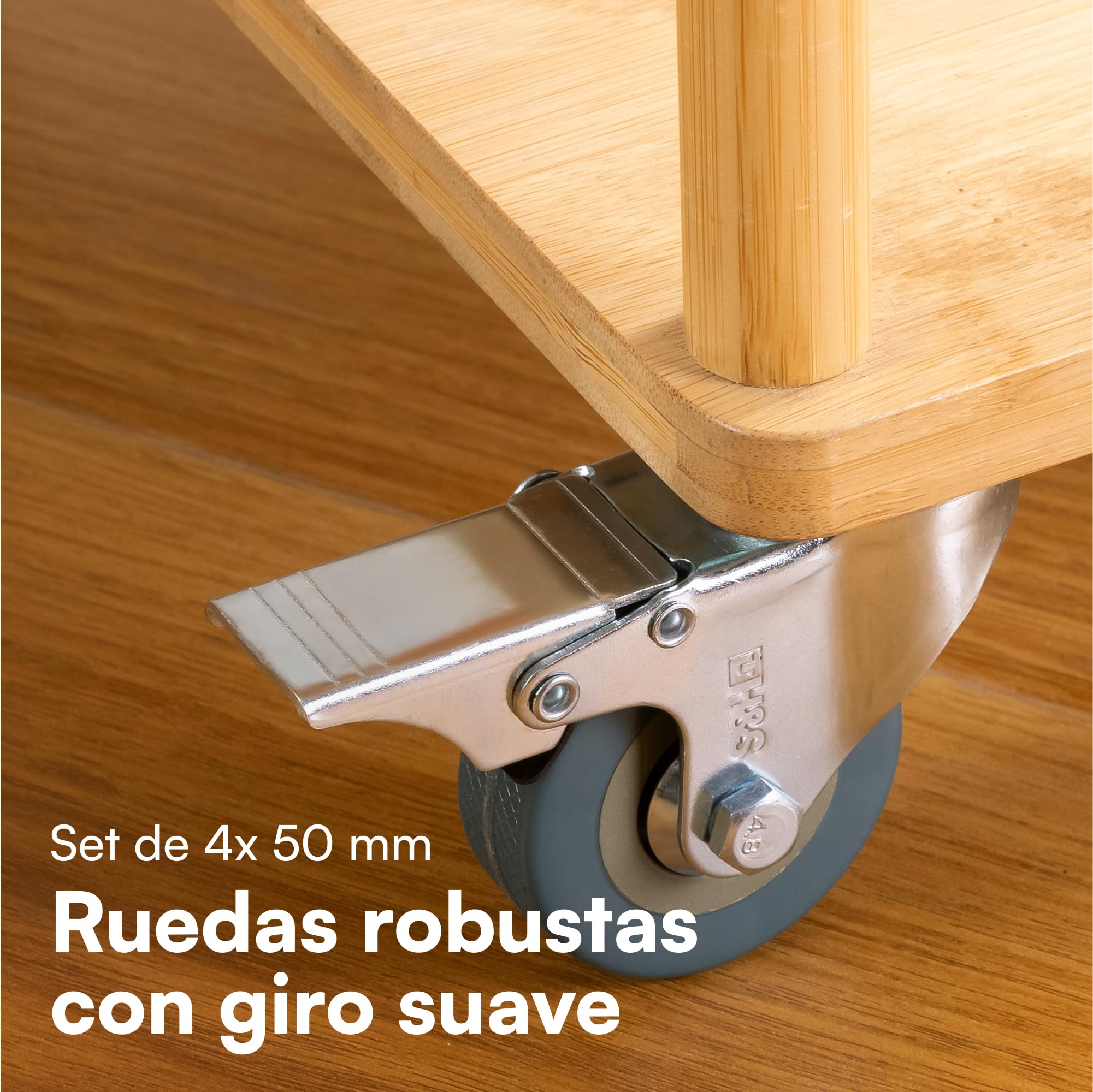 Ruedas para Muebles Pesados 50mm con Freno 4uds