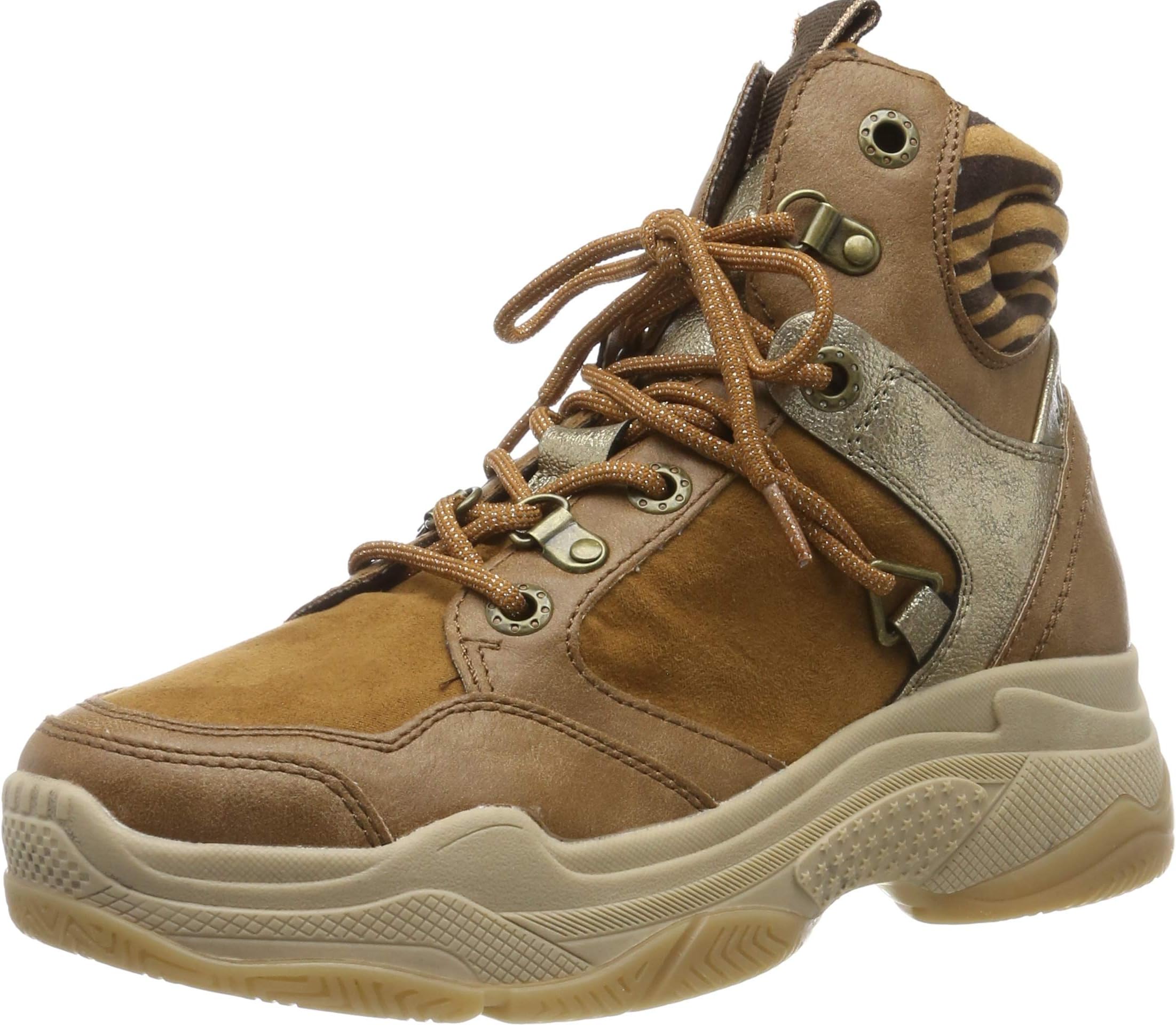 s.Oliver Women's Hi-Top Trainers, Brown (Dk Cogn.Leo 398), US 7.5