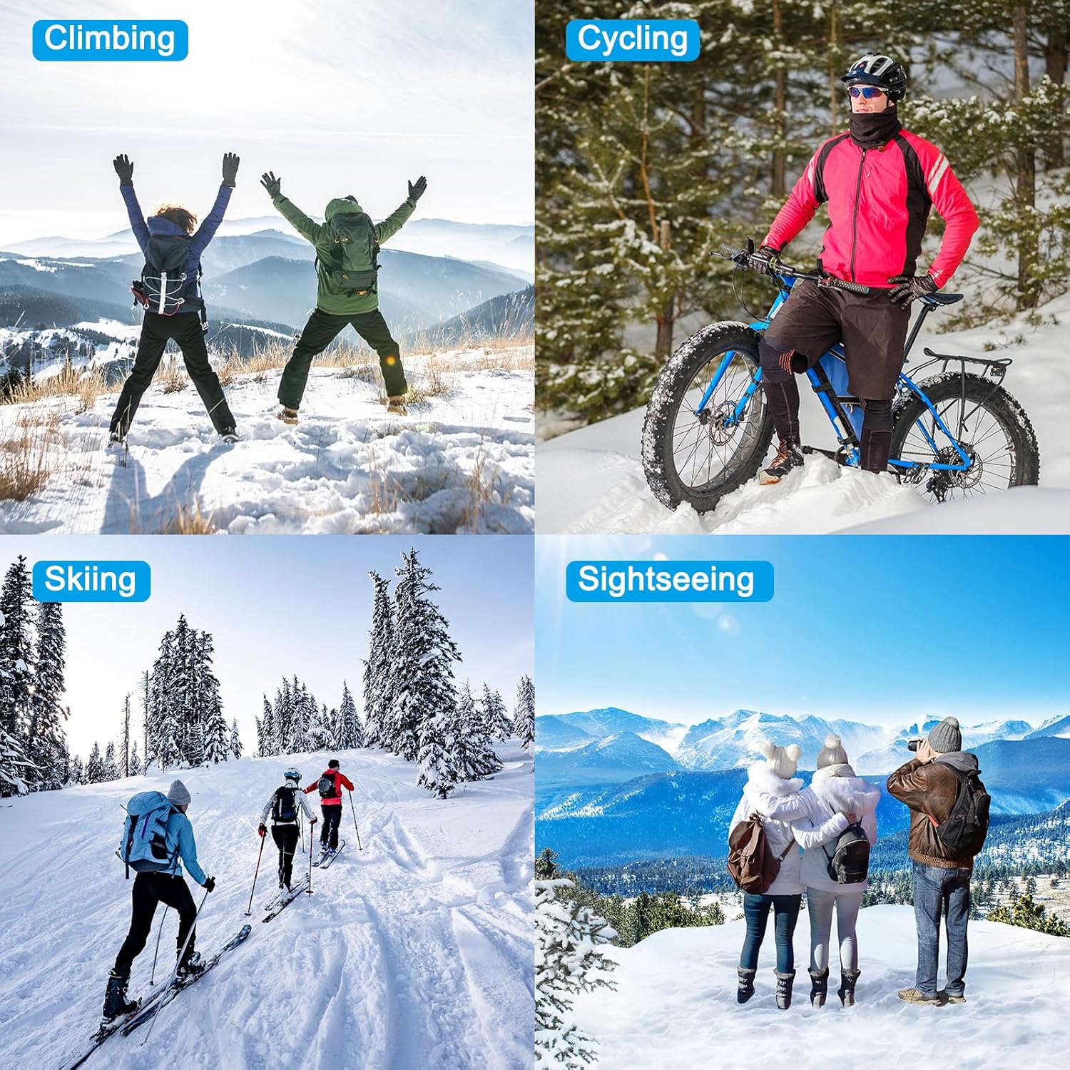 PATIKIL Winter Neck Warmer, Windproof Neck Gaiter Cold Weather Face Scarf Acrylic Fiber Ski Gaiter for Men & Women - Image 7