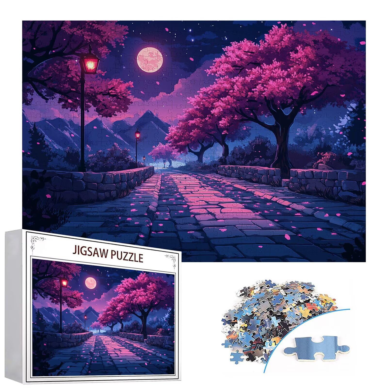 Puzzle 3000 elementów księżyc puzzle dla dorosłych góry 122 x 81 cm unikalne rzemiosło klasyczne 3D drewniana układanka do rodzinnych gier biznesowych, układanka zrób to sam do dekoracji ścian domu
