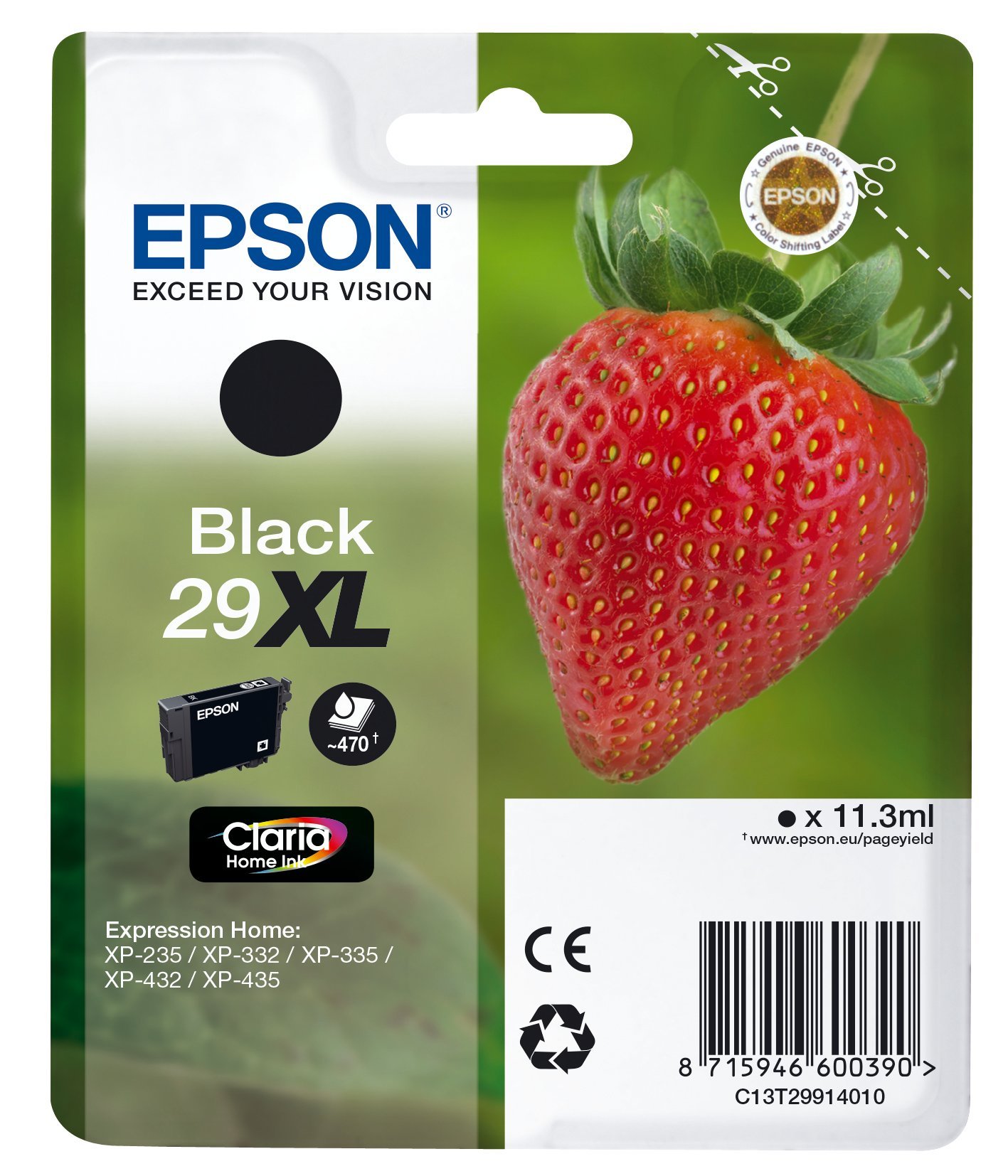 Epson 29 Serie Fragola, Cartuccia Originale Getto D'Inchiostro Claria Home, Formato Xl & 29 Serie Fragola, Cartuccia Originale Getto D'Inchiostro Claria Home, Ciano