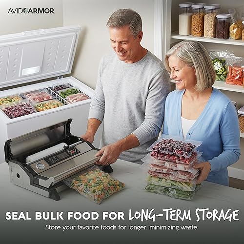 Miniatura 6 de Avid Armor Sellador al Vacío A420XL – Barra de Sellado de 16" de Ancho para Bolsas Más Anchas, Compatible con Rollos de 50 pies, Sella Múltiples