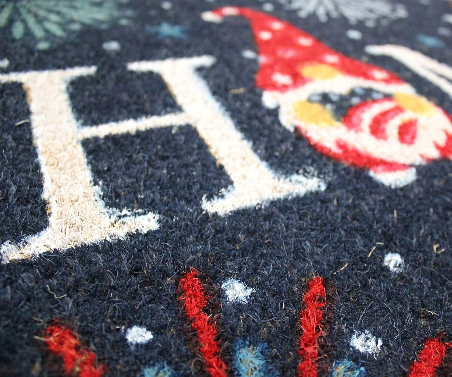 Kashi Home Holiday Coir Doormat 18x28, Non-Slip Printed Welcome Mat, Spring Theme, Floral Butterfly Design - Home Gnome