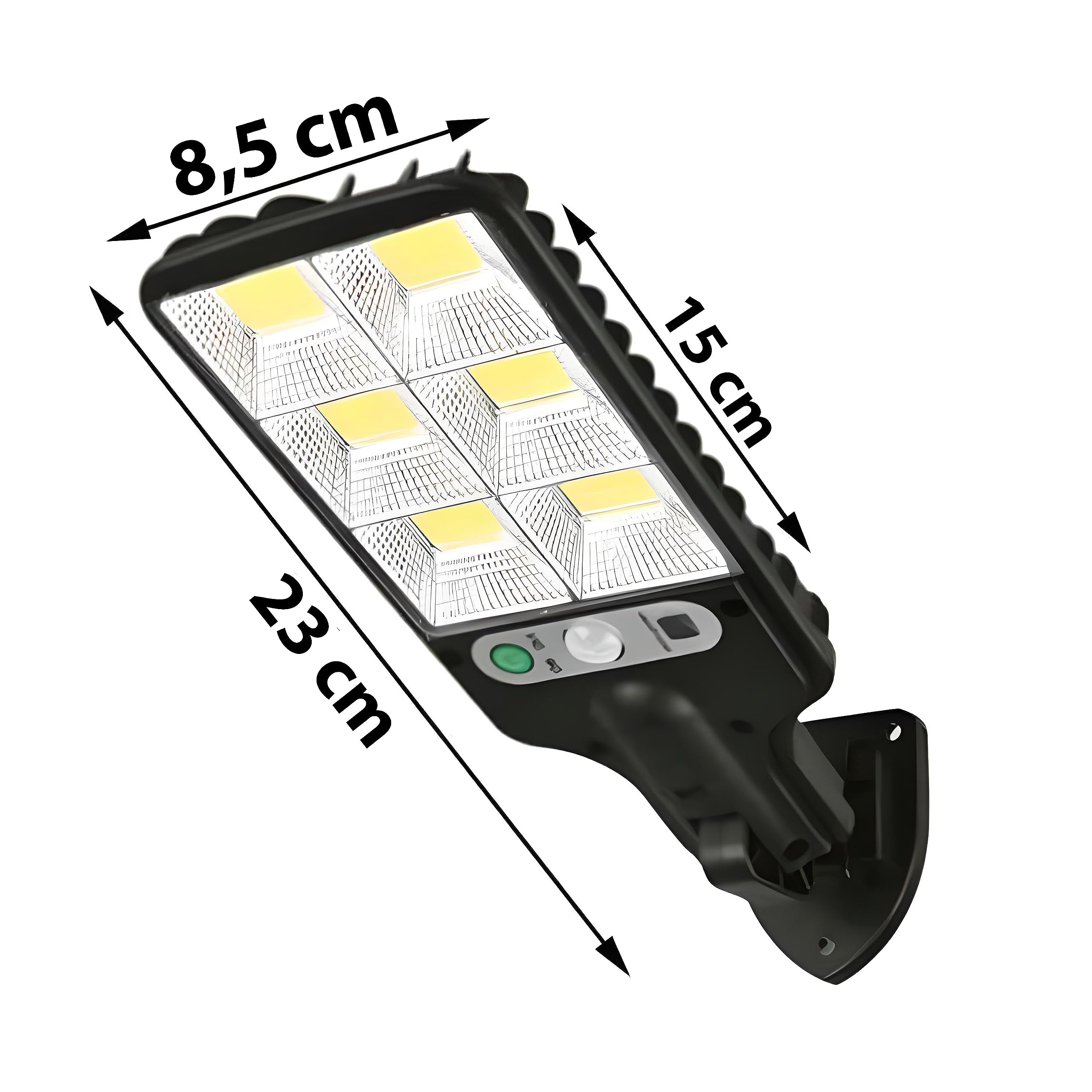 Retoo 120 LED 240 W IP67 lampa solarna z pilotem zdalnego sterowania i czujnikiem zmierzchu do świtu na zewnątrz, do ogrodu, na ulicy, werandę, zimna biel 6000 K, wodoszczelna lampa ścienna