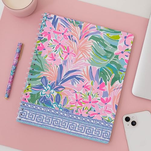 Miniatura 5 de Lilly Pulitzer Cuaderno de espiral de tapa dura grande, de 11 x 9.5, con 160 páginas a rayas