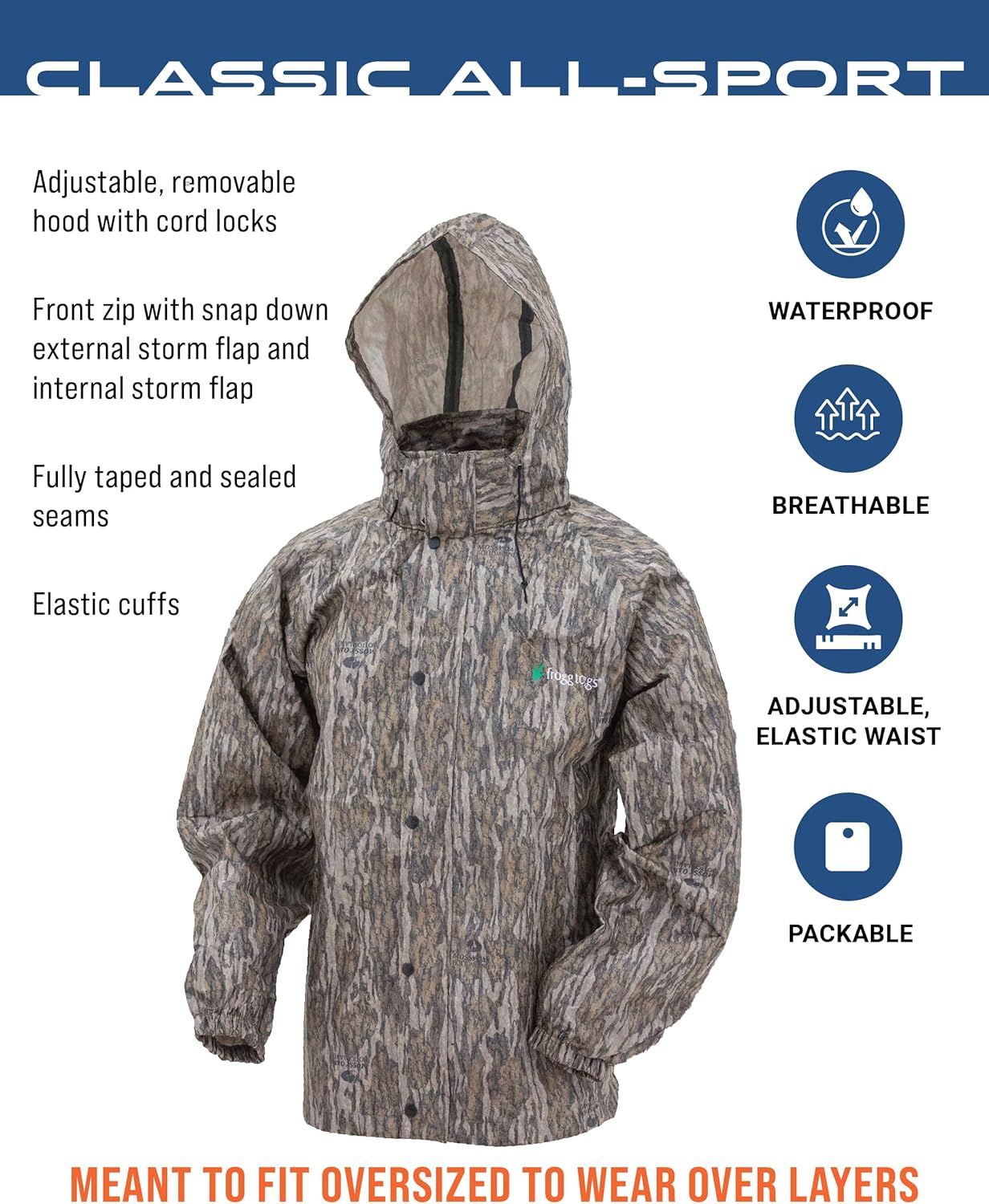 FROGG TOGGS Men's Classic All-Sport 3-Layer Waterproof Breathable Rain Suit - Image 2