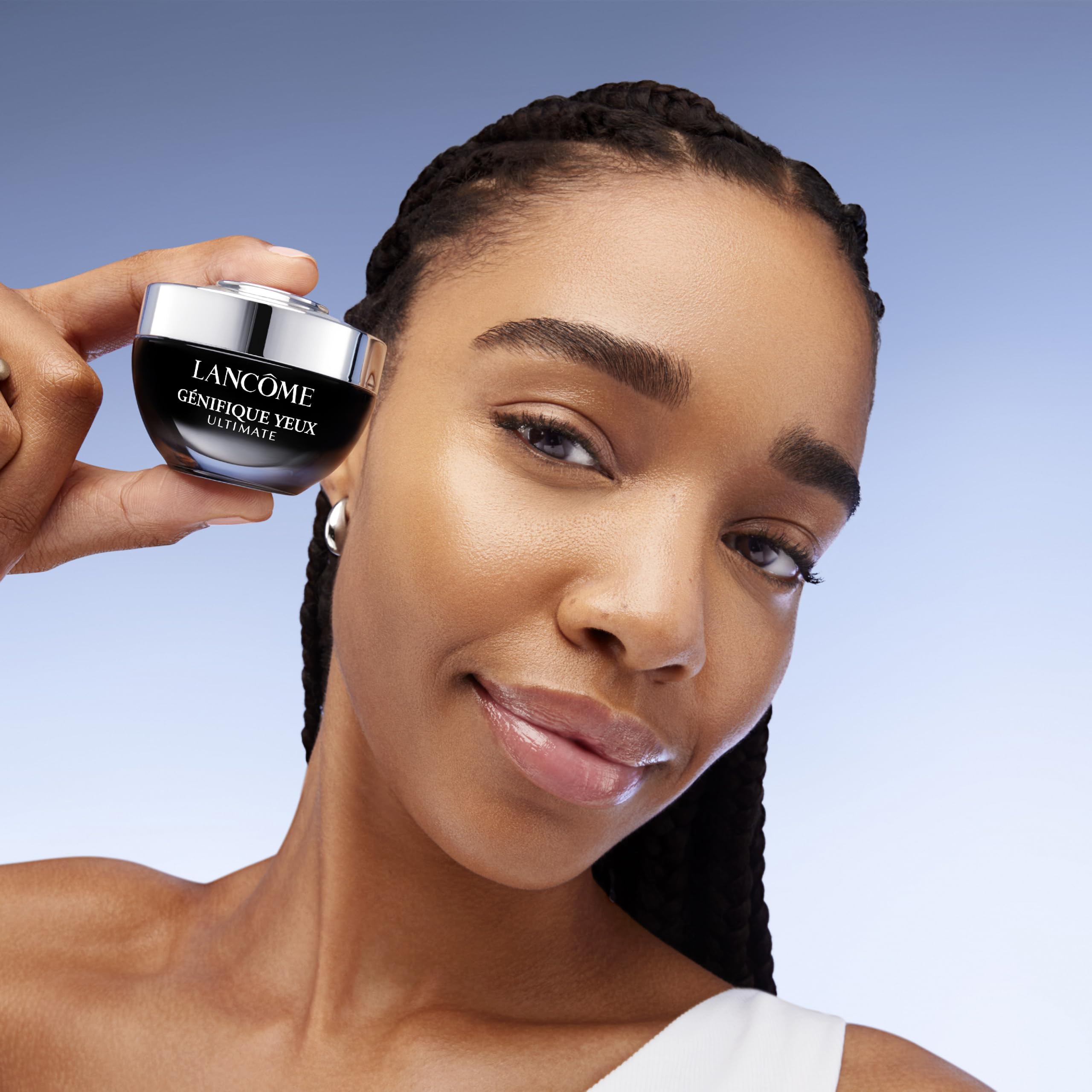Lancôme - Génifique Ultimate Eye Cream – Tratamiento Contorno de Ojos Antiedad, Ojeras y Líneas de Expresión – Crema Reparadora – Fórmula Patentada, Beta-Glucanos-CM, Enoxolona - 20ml