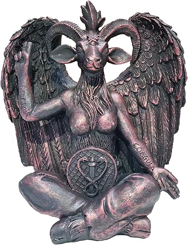 SKTY Estatua de Baphomet de 7 pulgadas de alto, Satán Lucifer Cthulhu Mendes, escultura de cabra sabática, decoración religiosa