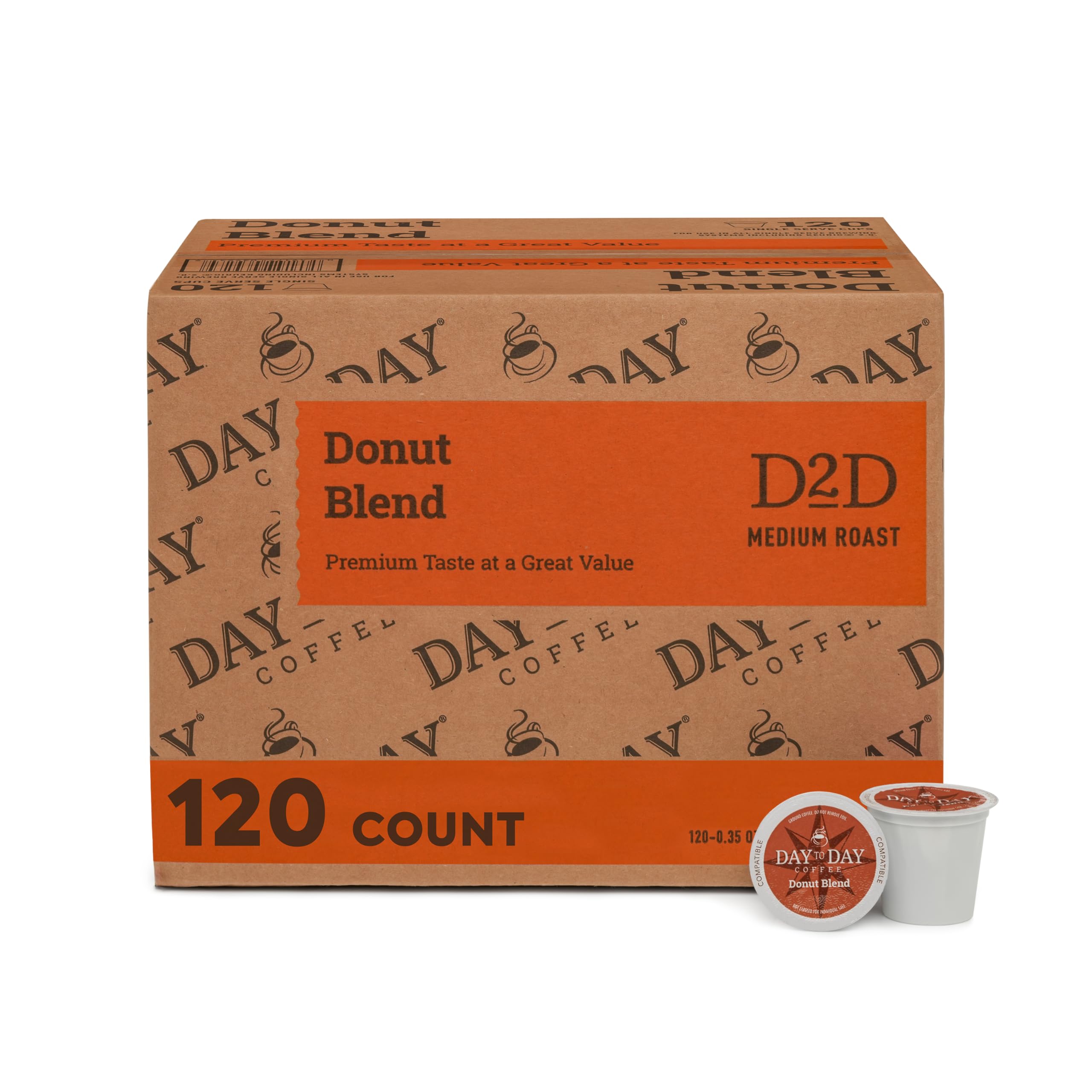 Sponsored Ad - Day To Day 120-Count Donut Blend, Medium Roast Single Serve Coffee Pods for K-Cup Keurig Brewers