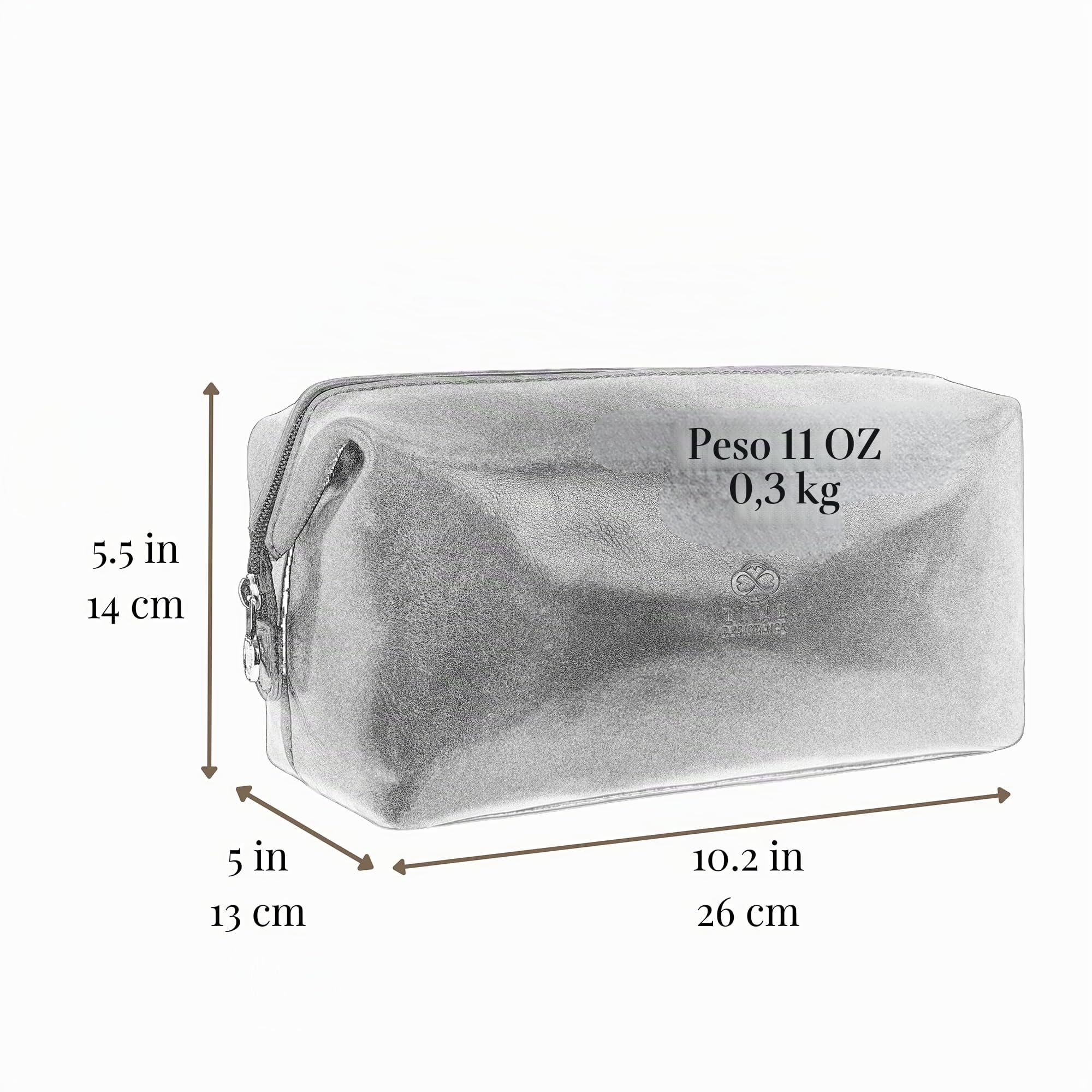 Beauty Case Uomo Pelle Realizzato in Italia da Esperti Artigiani – Beauty da Viaggio, Apertura Ampia – Borsa da Toilette da Viaggio – Time Resistance
