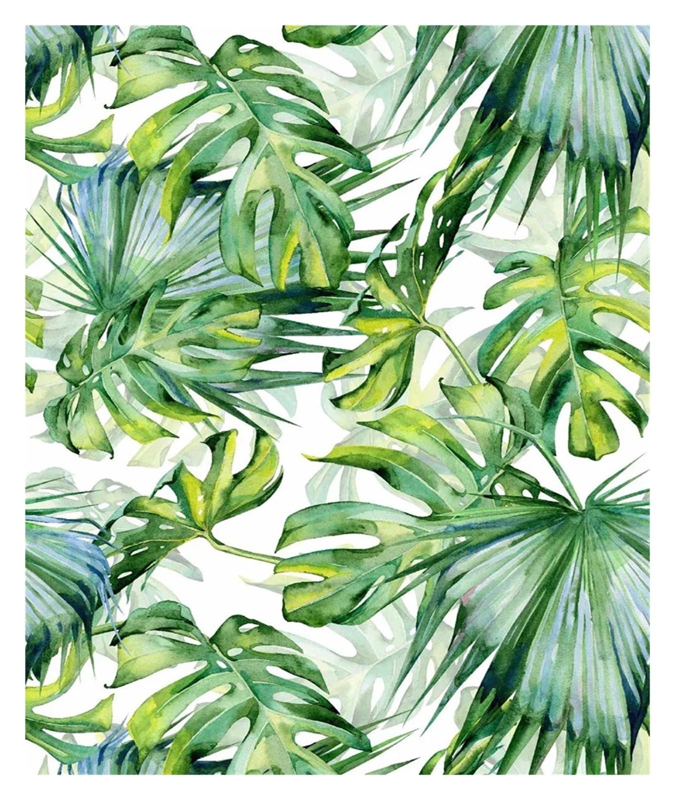 CIGPKLO Grasscloth Wallpaper Peel and Stick Removable Palm Leaf Self-Adhesive Wallpaper Prepasted Waterproof for Restaurant Wall Decortion Stickers(3.0mx45cm)