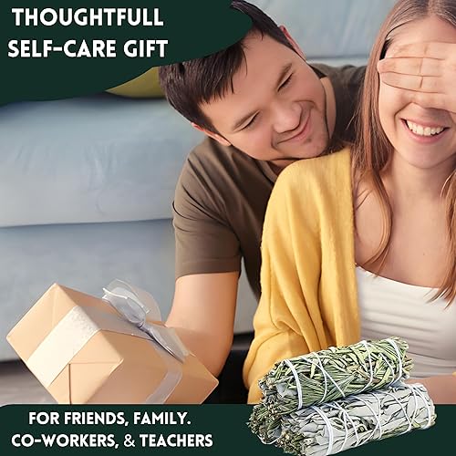 Vista 24 de Paquete de 3 barras de mezcla de salvia blanca para limpieza, meditación, yoga y manchas, salvia blanca orgánica mezclada con canela, copal, ruda