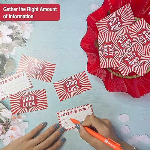 Miniatura 4 de 300 boletos de rifa para ingresar para ganar tarjetas  Tarjetas de formulario de inscripción de 3.5 x 2 pulgadas para concursos, rifas, ferias,