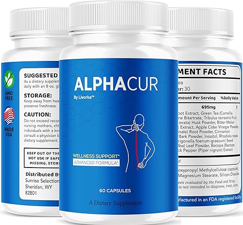 Miniatura 9 de Cápsulas Alpha Cur (paquete de 2)  Suplemento oficial de apoyo nervioso avanzado Alpha Cur de AlphaCur de máxima fuerza, multivitamínico para la