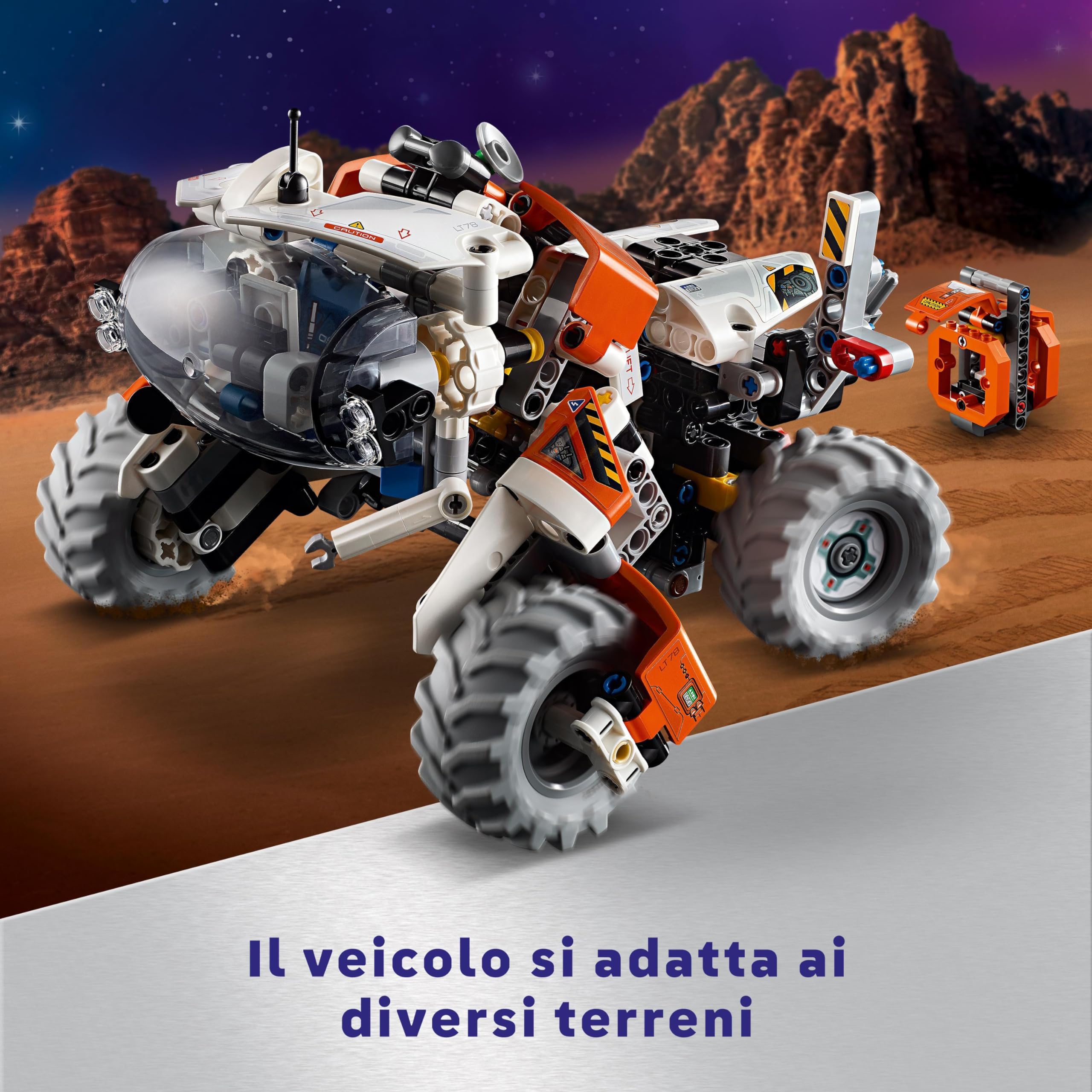 LEGO Technic Loader Spaziale LT78, Set di Giochi Spaziali per Bambini e Bambine da 8 Anni, Veicolo Giocattolo per l'Esplorazione, Modellino da Costruire a Tema Spazio, Idea Regalo di Compleanno 42178