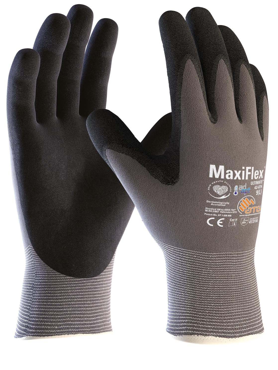 ATG Maxiflex 9 - Guantes de trabajo (12 pares, talla 9)