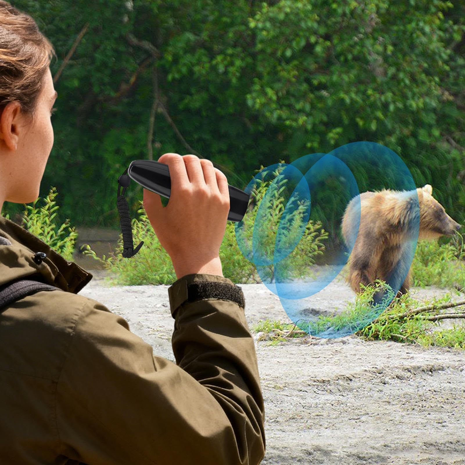 d'orso | Dispositivo di sicurezza elettrico da 125 dB – Backpacking autodifesa per escursionisti, visitatori e proprietari di cani | Questo potente H Orn scoraggia i viaggi della fauna selvatica