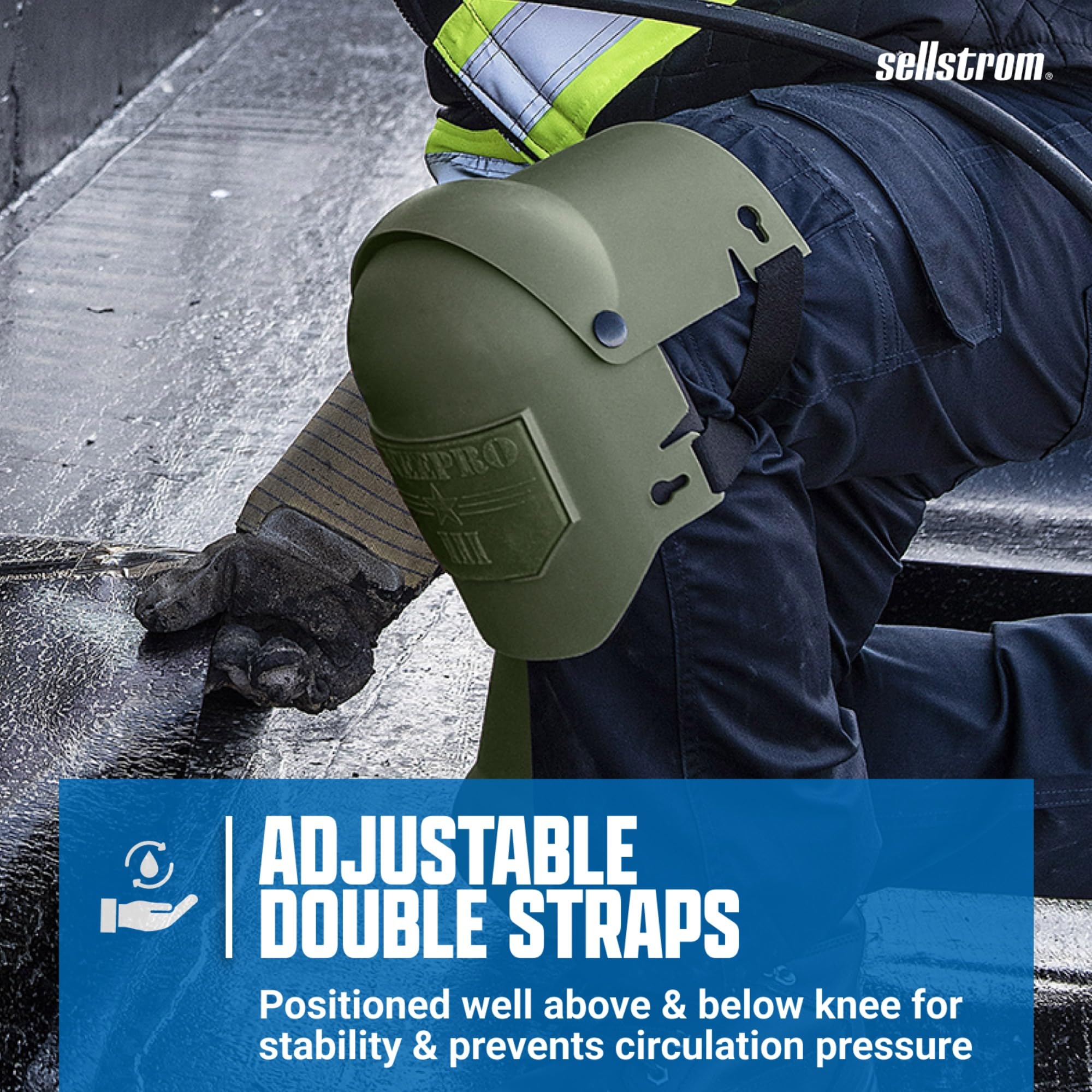 KP Industries Knee Pro Ultra Flex III Knee Pads (OD Green) by K-P Industries