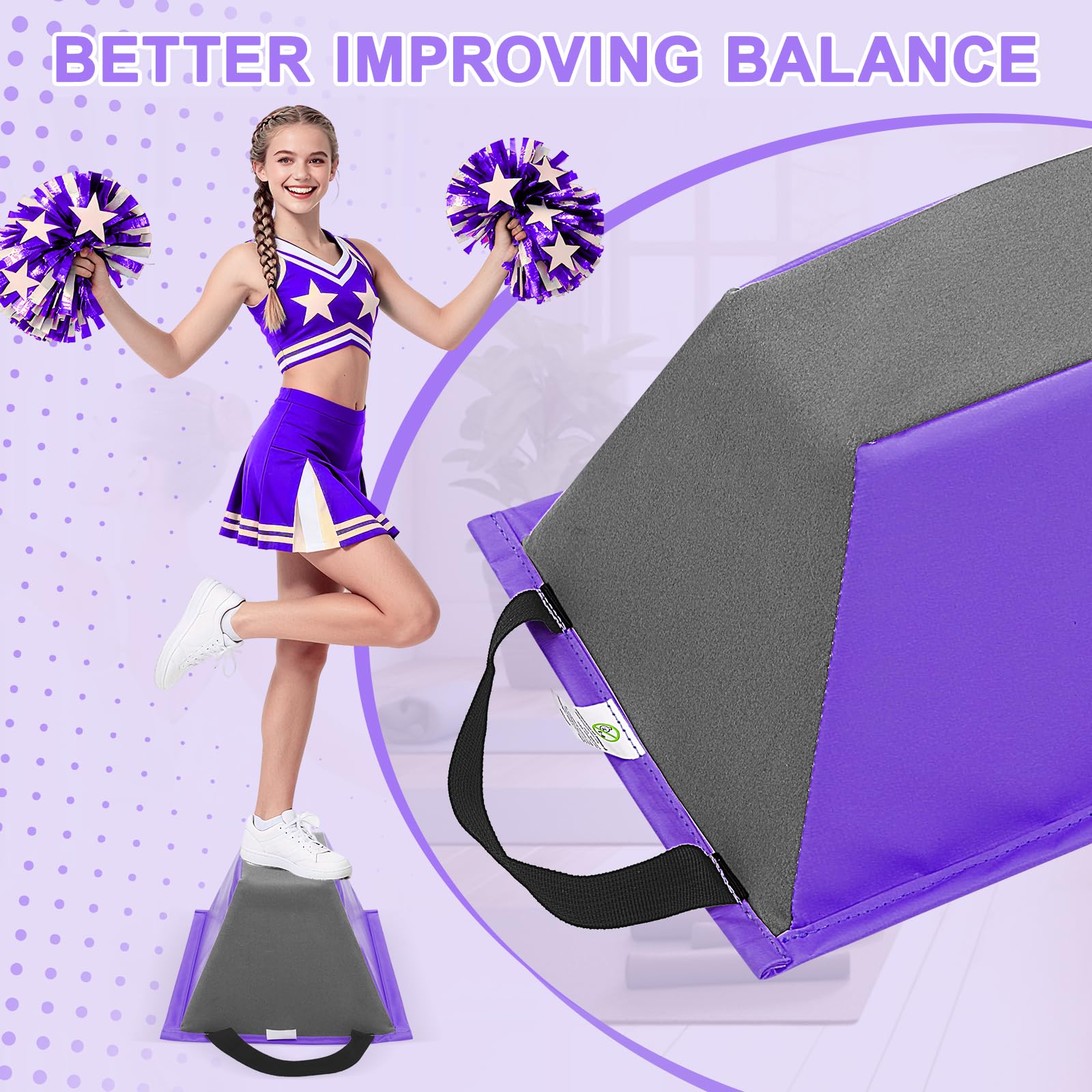 FBSPORT Balance Cheerleading Flyer Entraîneur de Cascades, 36 × 23 × 15 cm Stand-Formation Cheerleading Trainer, Gymnastique Formation Stand Cascade pour Gymnastique, Accueil, Intérieur, Extérieur