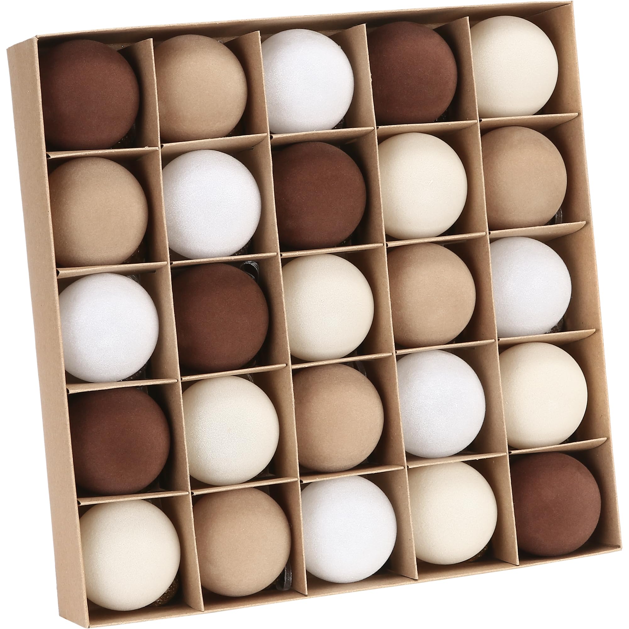 Boules de Noël en velours floqué Sea Team, suspensions de Noël incassables 60 mm Baking