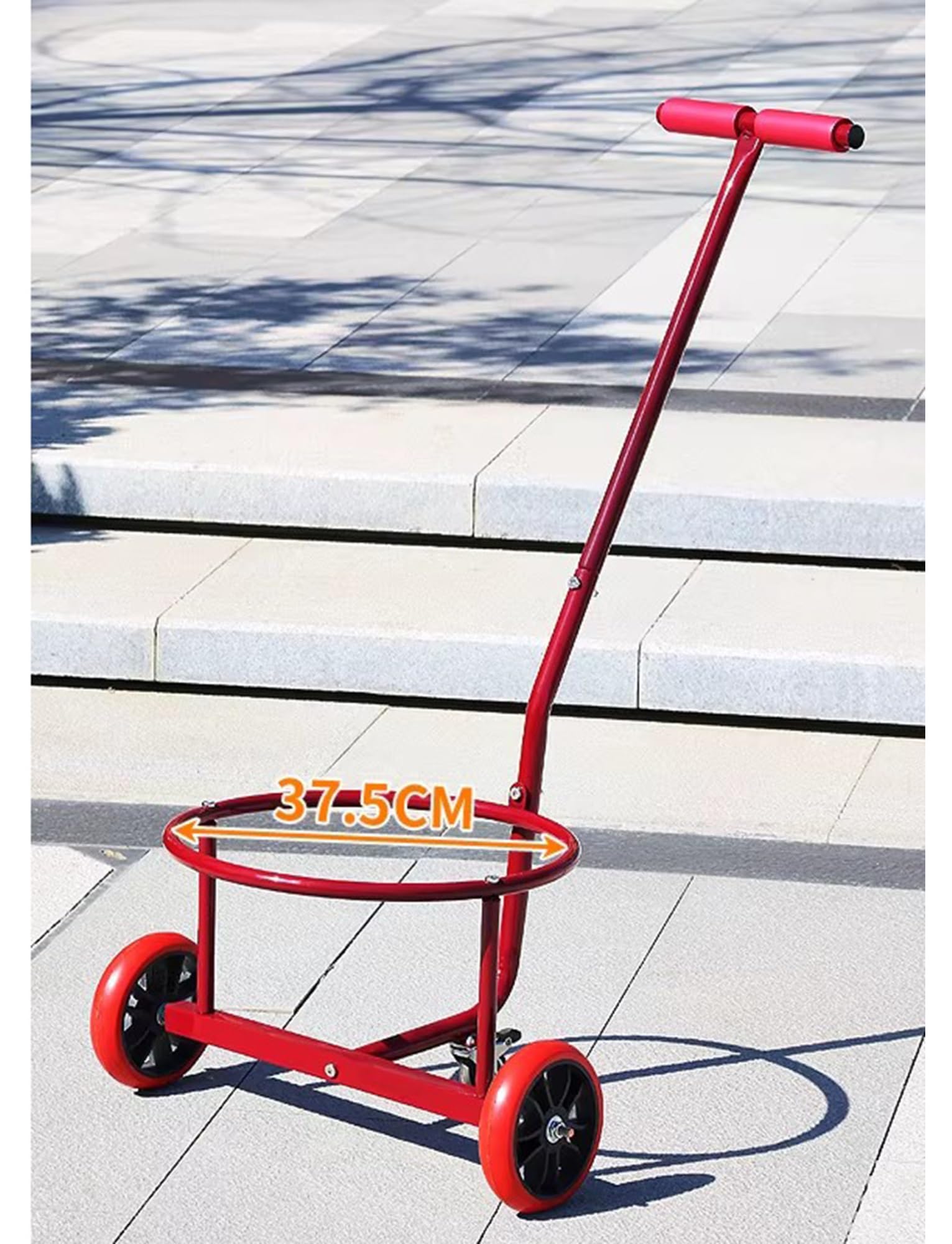 Carrello a mano resistente e trasportatore di bombole di gas con grandi ruote per tutti i terreni per lo spostamento di bidoni della spazzatura