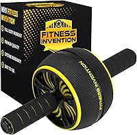 Fitness Invention Ab Roller Wheel with Knee Mat - 600lb Ab Wheel Roller for Core Strength, Home Gym Abs Equipment for Men & Women
