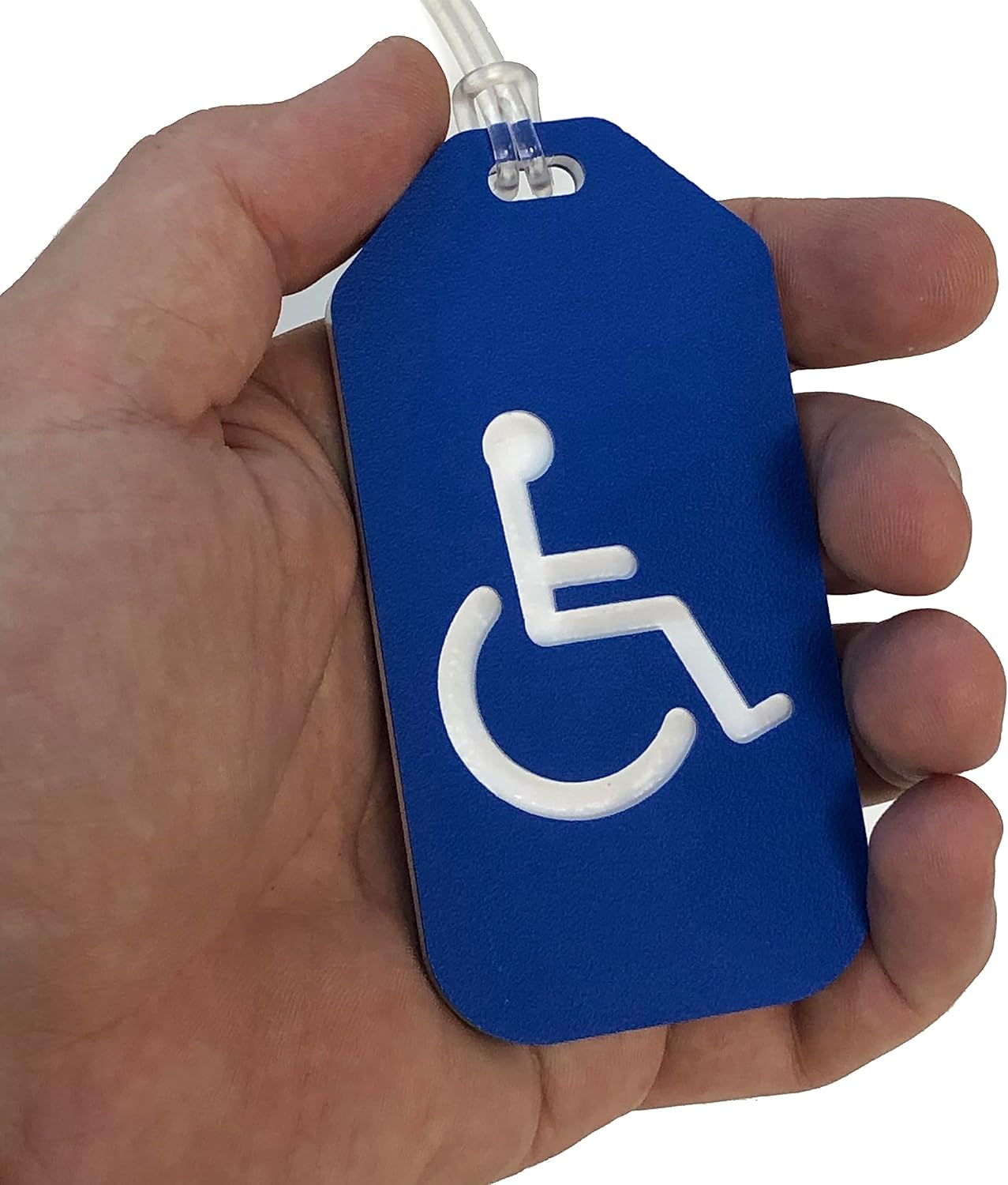 Handicap Luggage Tag, 2" x 4" solid plastic durable