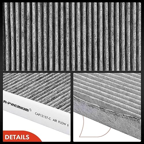 Miniatura 8 de A-Premium Filtro de aire de cabina de 2 piezas con carbón activado compatible con los modelos Lexus, Mazda y Toyota, Avalon, Camry, Corolla,