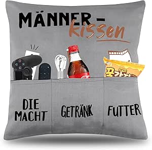 Männerkissen mit Taschen