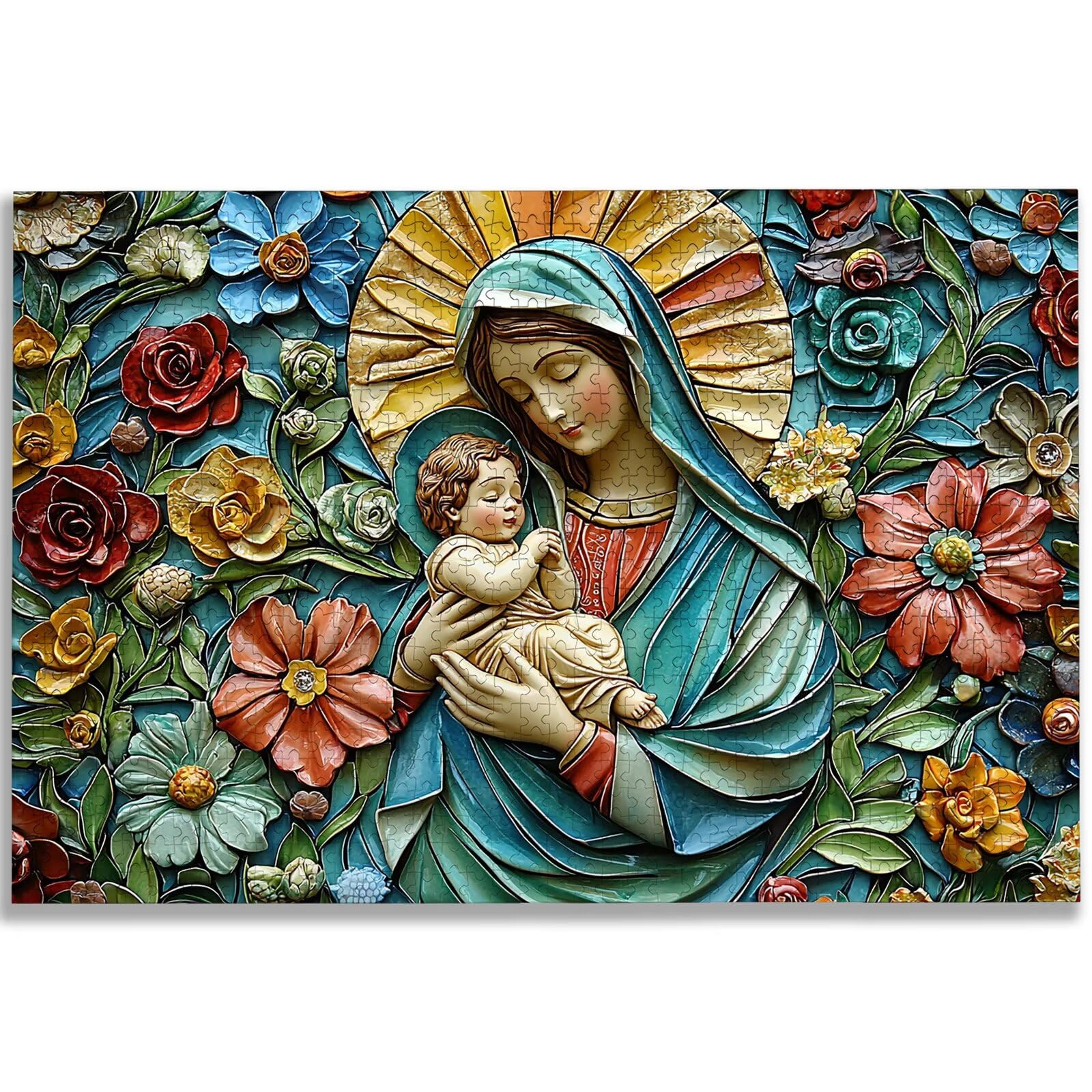 Puzzle de 1500 Piezas para Adultos, Ángel Puzzle 1500 Piezas, Religioso Rompecabezas Adultos con Caja, Medidas: 87x57 cm, Rompecabezas Madera para Toda la Familia, Home Decoration, Regalo Mujer, -3143