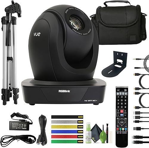 RGBlink Cámara PTZ HDMISDIIP de 1080p con PoE y zoom óptico de 20x kit de transmisión en vivo Full HD para profesores de juegos en vivo, eventos en