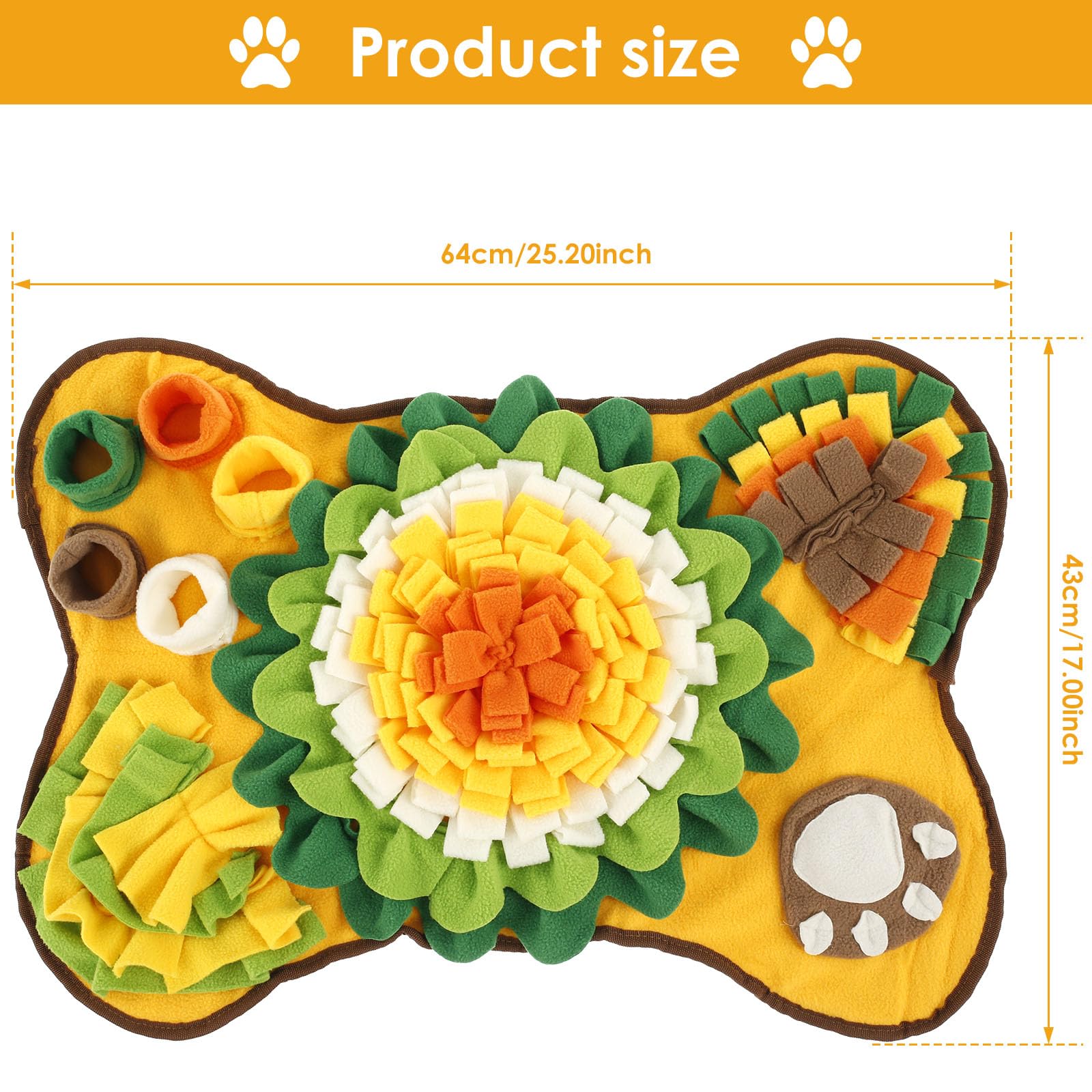Snuffle Mat for Dogs Funny Interactive Feeding Game Toy, Pet Foraging Mat - Image 2