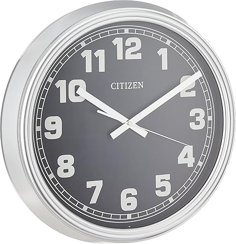 Citizen CC2037 - Reloj de pared para exterior, color plateado