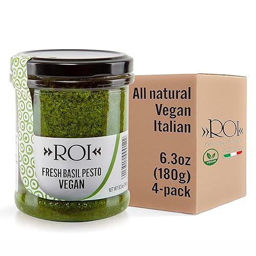 Miniatura 9 de ROI Pesto salsa vegana Pesto  Pesto de albahaca fresca Liguriana hecha de Genovese DOP albahaca y EVOO  Sin Gluten  Keto Friendly Albahaca  Sin OGM