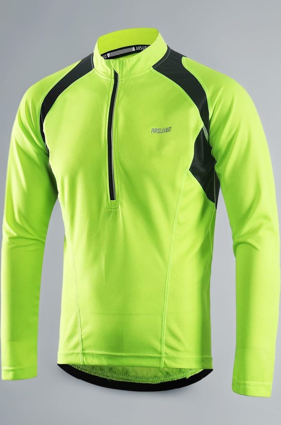 Men's Half Zipper Cycling Jerseys Long Sleeves MTB Bike Shirts 6031