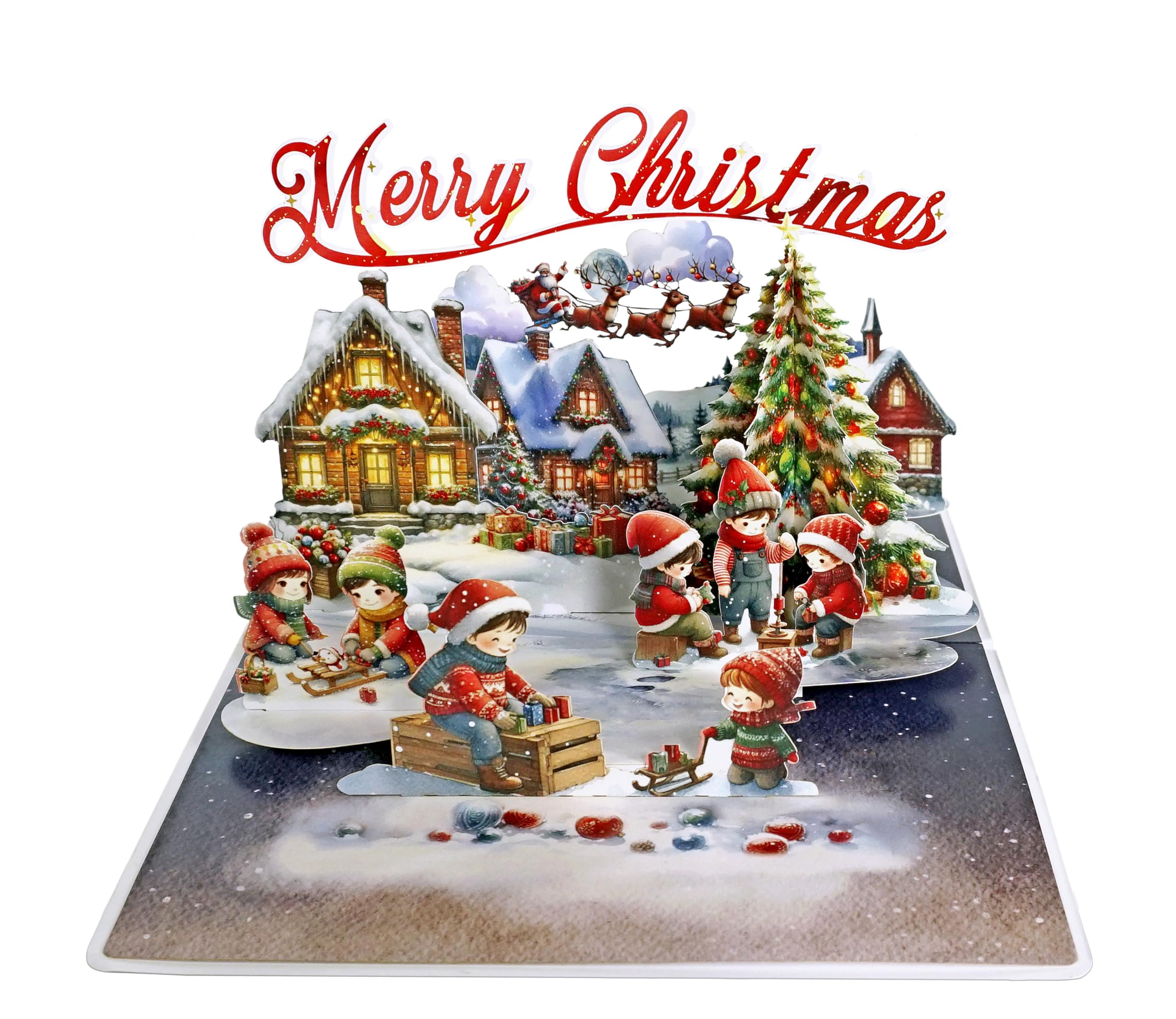 CUTPOPUP Merry Christmas Cards 2025, 3D Xmas Cards, Christmas Pop Up Card, Gifts Xmas Card for Her Him, Wife, Husband, Mum - Image 2
