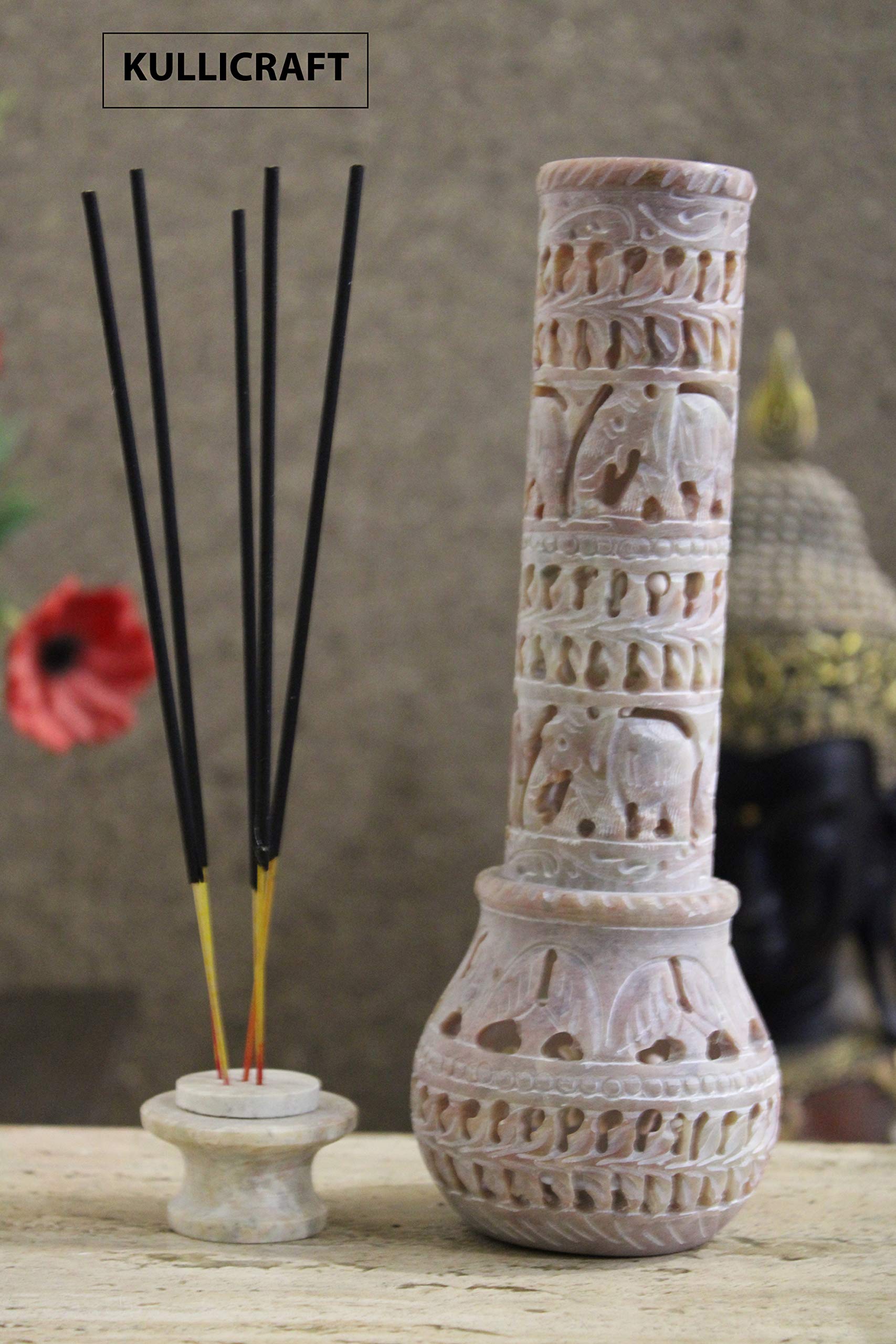 Marble Incense Stick Holder (10.5 inch, Beige)