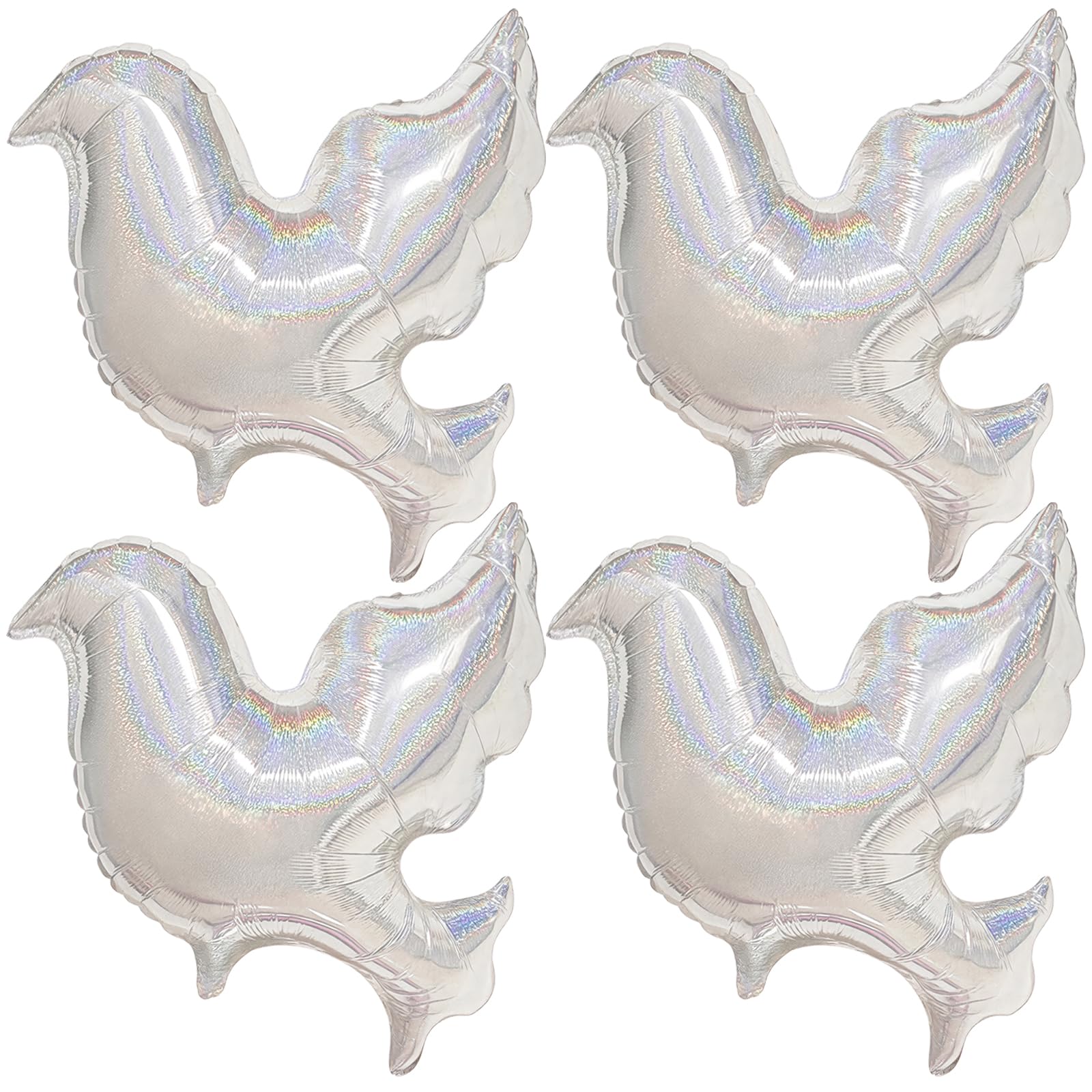Large Dove Balloons for Baptism Decorations First Communion Decorations for Boys and Girls 4 Pcs
