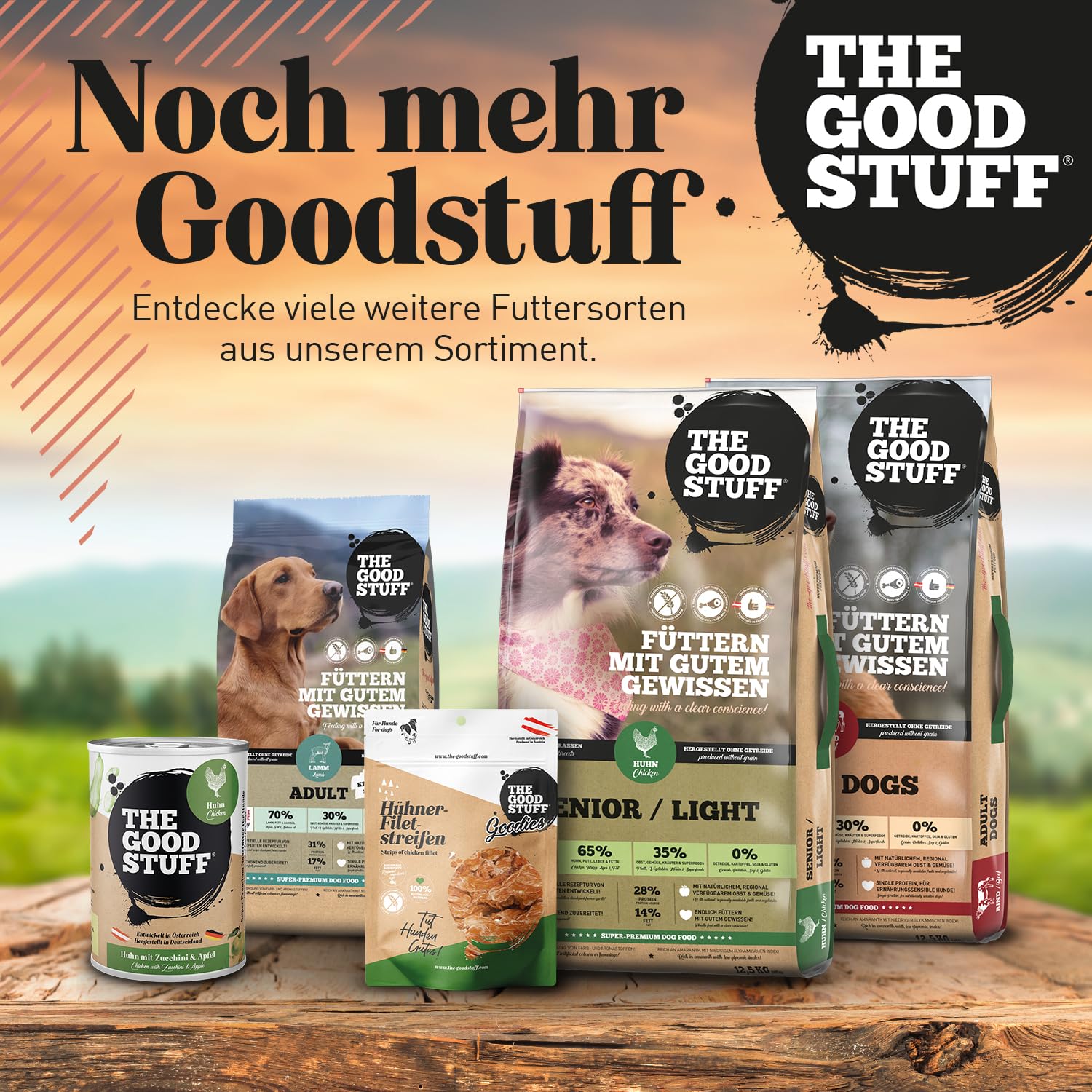 The GOODSTUFF Lachs (Senior/Adult Light) 12,5 kg | Getreidefreies Hundetrockenfutter mit frischem Lachs | Für Hunde mit wenig Aktivität | Hundefutter trocken | Super-Premium Trockenfutter für Hunde