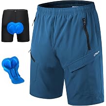 Men's Mountain Bike Shorts 3D Padded Baggy Bicycle Riding Cycling Shorts Quick Dry Lightweight Biking Shorts